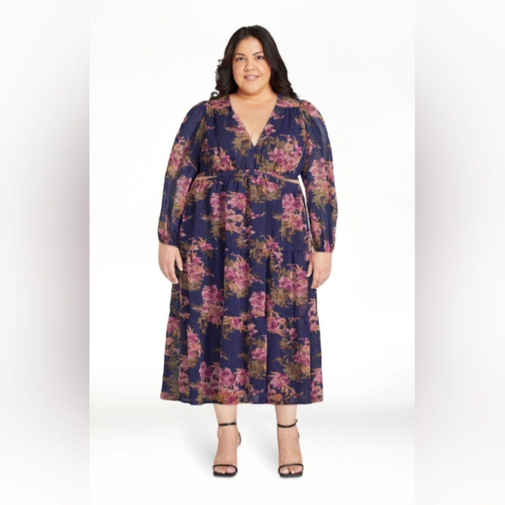 **SOLD**NWT Sofia Jeans Gabby Bouquet Maxi Dress Sz 3X